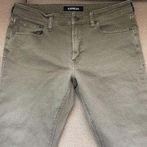 Express olive green jeans